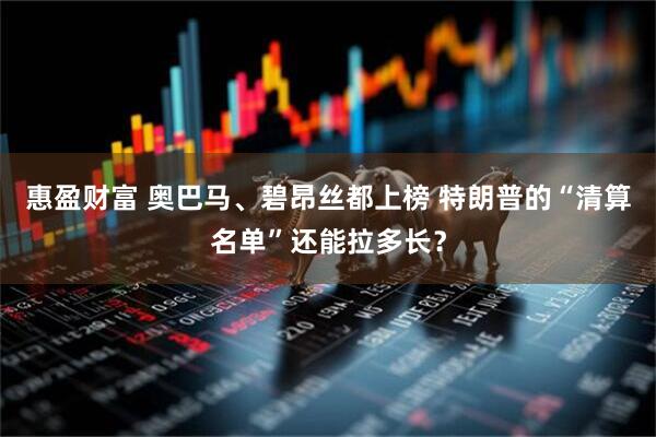 惠盈财富 奥巴马、碧昂丝都上榜 特朗普的“清算名单”还能拉多长？