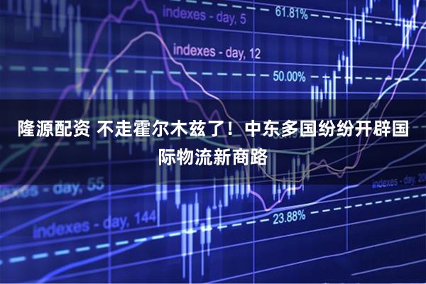 隆源配资 不走霍尔木兹了！中东多国纷纷开辟国际物流新商路
